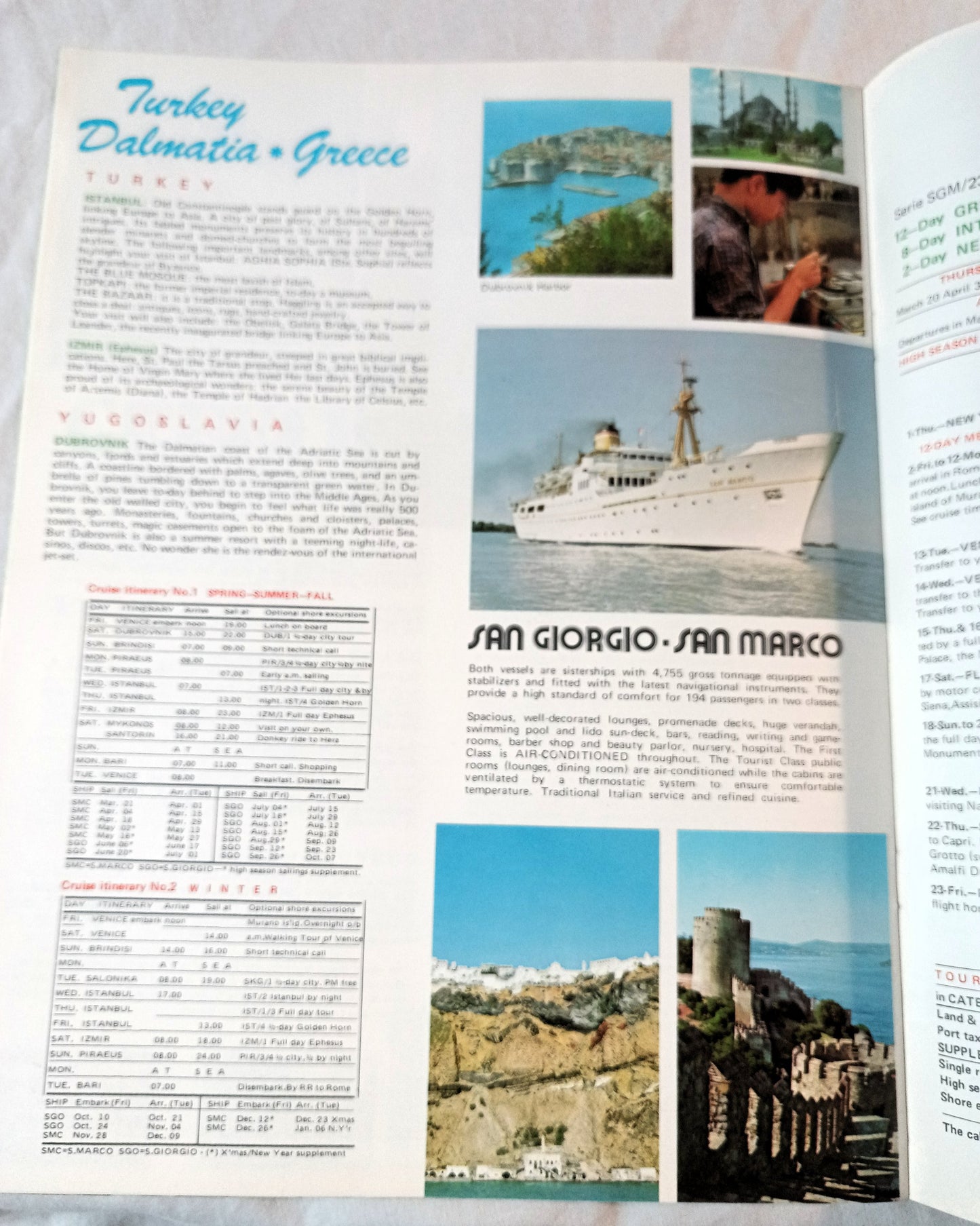 Italian Line Adriatica Line Alitalia 1975 Mediterranean Africa Fly Cruises - TulipStuff