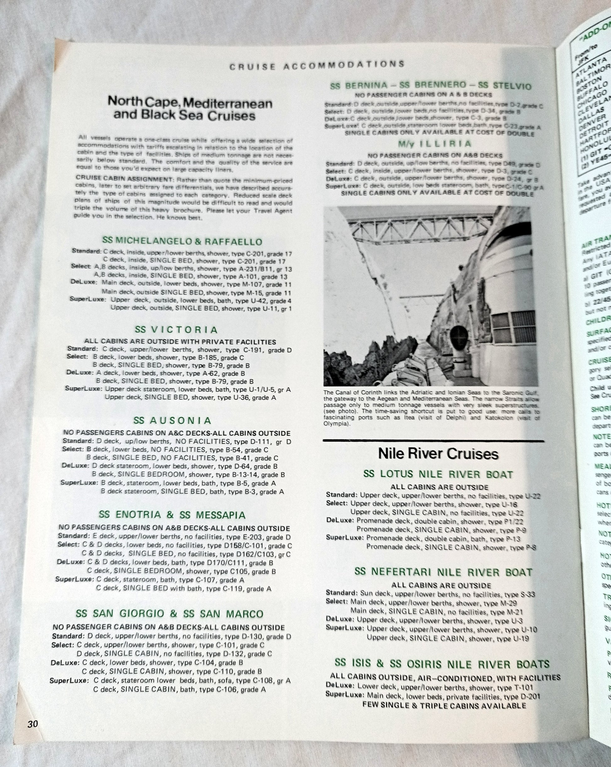 Italian Line Adriatica Line Alitalia 1975 Mediterranean Africa Fly Cruises - TulipStuff