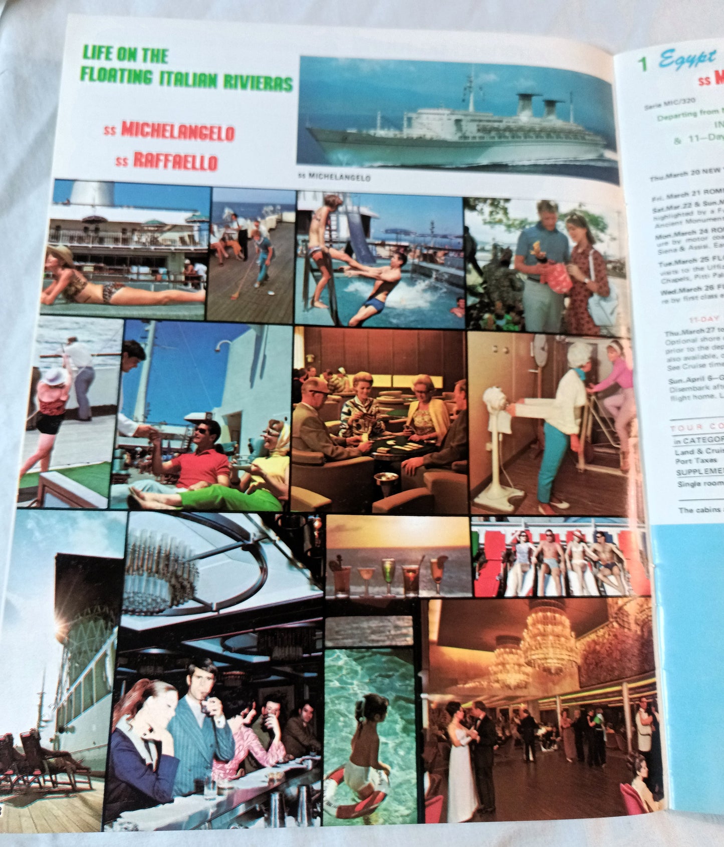 Italian Line Adriatica Line Alitalia 1975 Mediterranean Africa Fly Cruises - TulipStuff