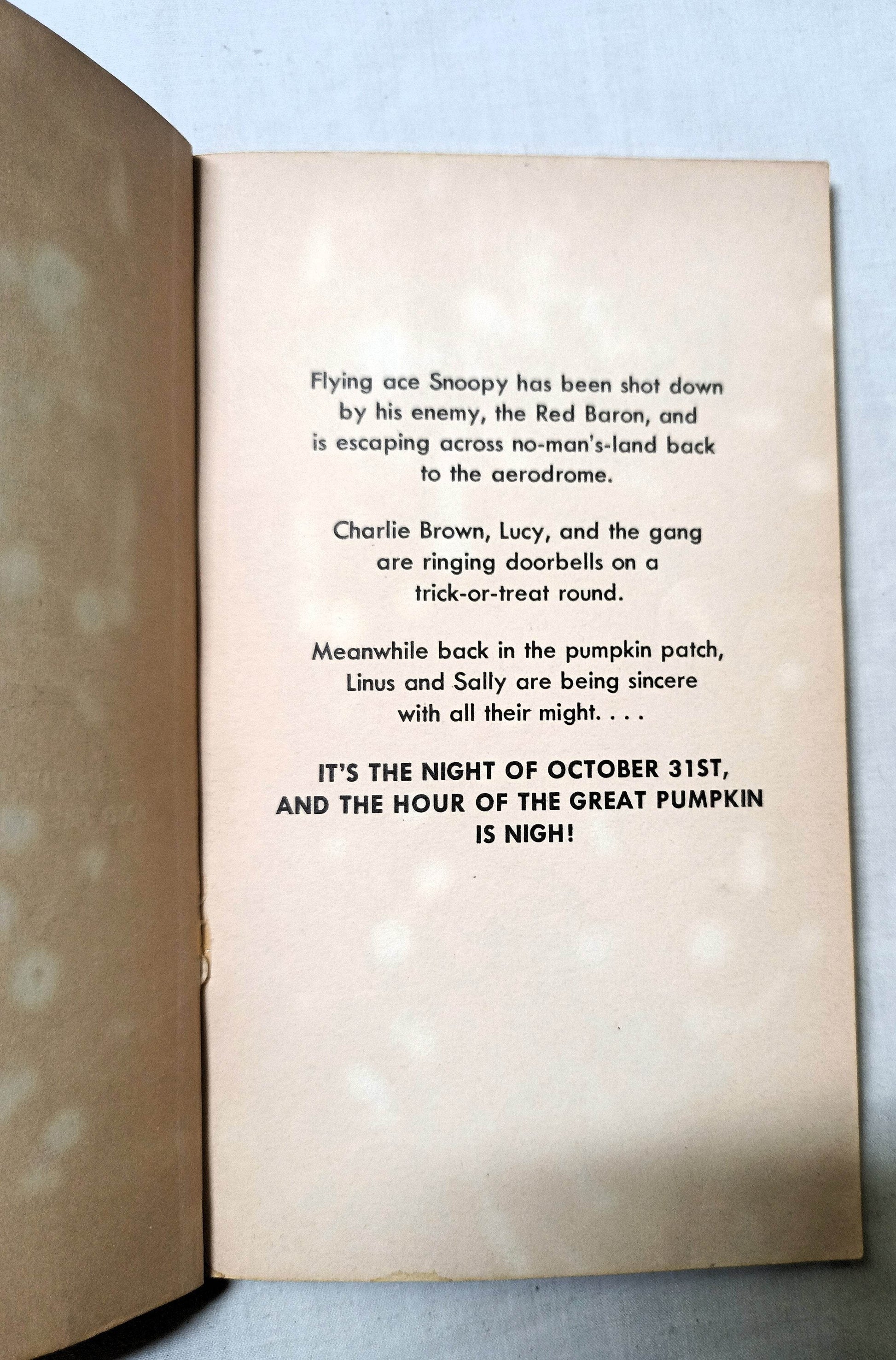 It's The Great Pumpkin Charlie Brown Peanuts First Printing 1968 - TulipStuff