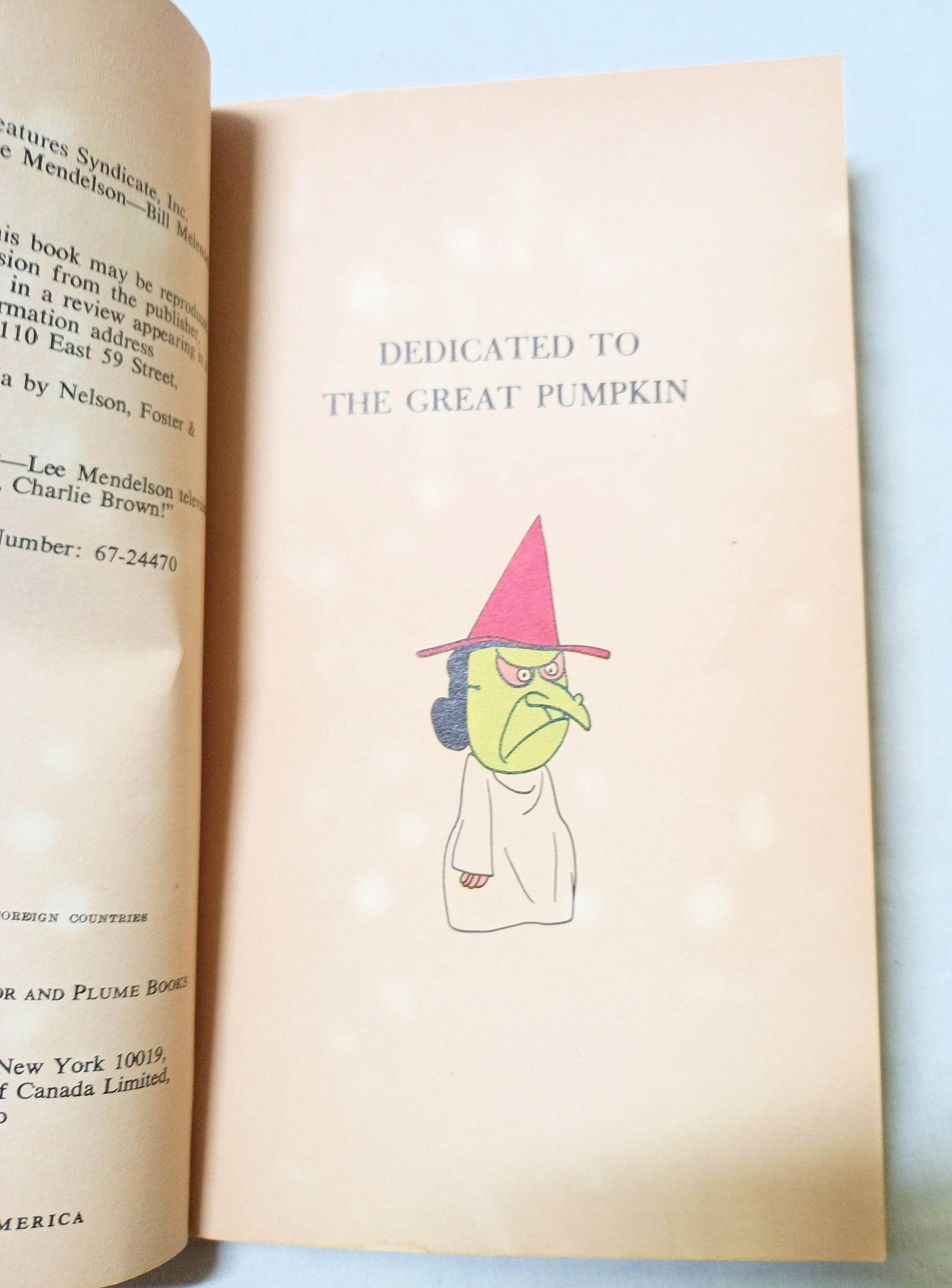 It's The Great Pumpkin Charlie Brown Peanuts First Printing 1968 - TulipStuff