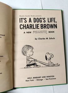 It's A Dog's Life Charlie Brown Peanuts Charles M Schulz Hardcover 1962 - TulipStuff