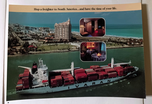 Ivaran Lines MV San Antonio Passenger Freighter Giant Postcard 1990's - TulipStuff