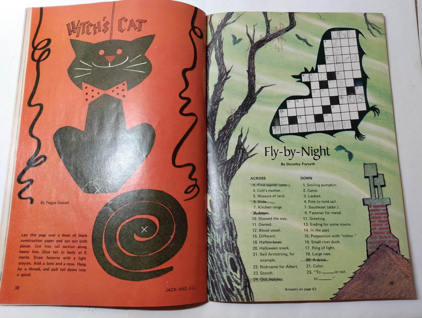 Jack and Jill Magazine Halloween Issue October 1971 Linotype Machines - TulipStuff