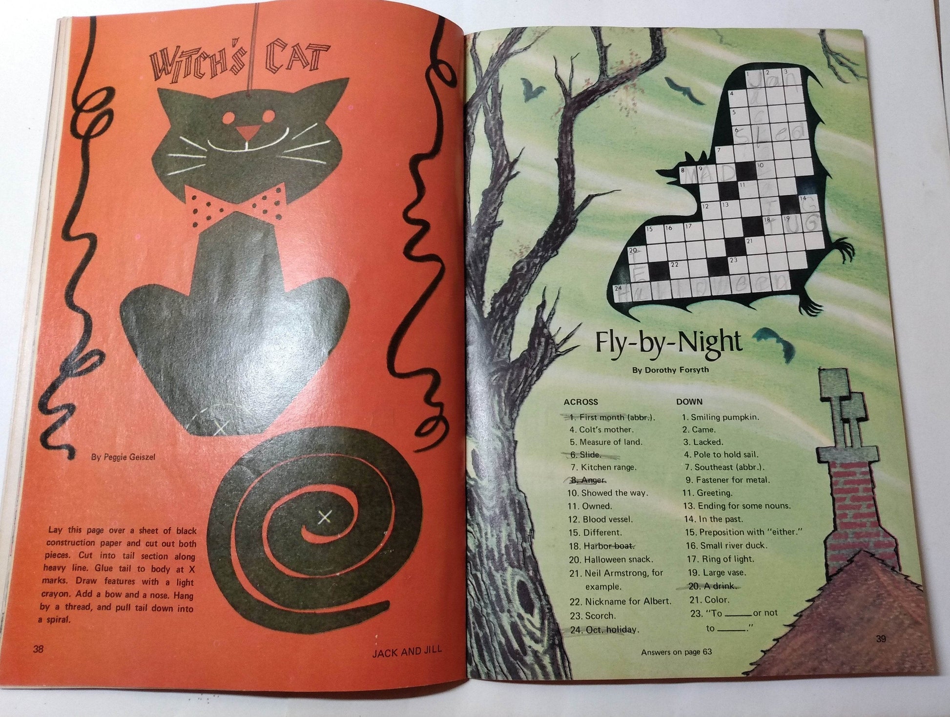 Jack and Jill Magazine Halloween Issue October 1971 Linotype Machines - TulipStuff