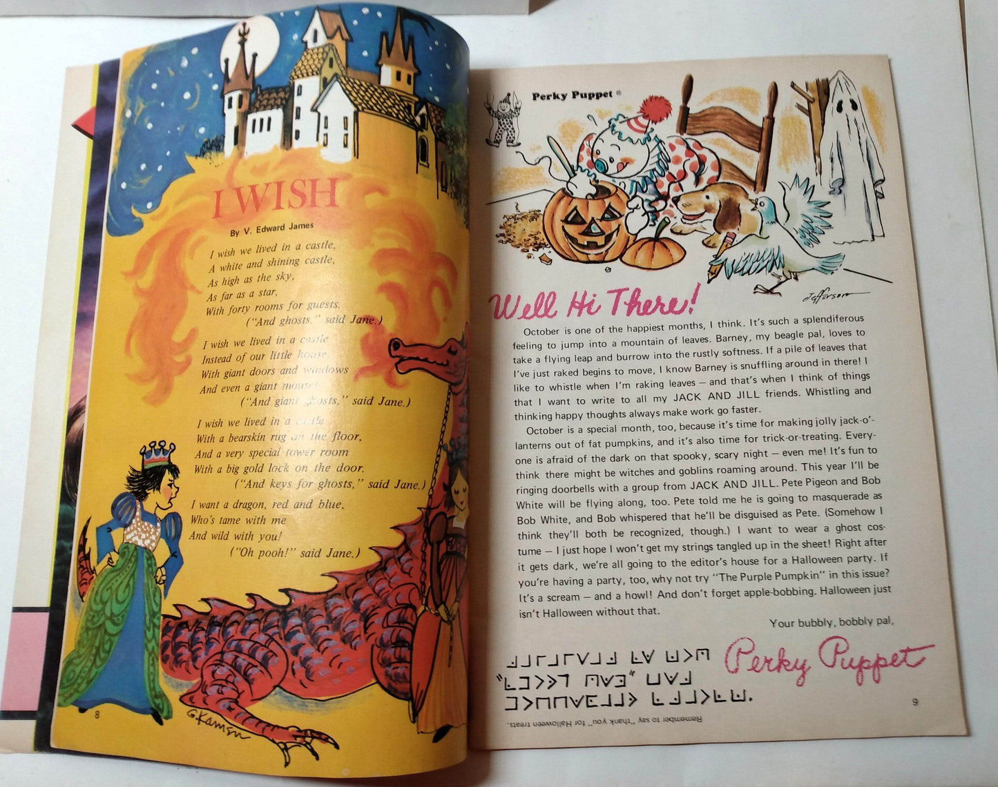 Jack and Jill Magazine Halloween Issue October 1971 Linotype Machines - TulipStuff