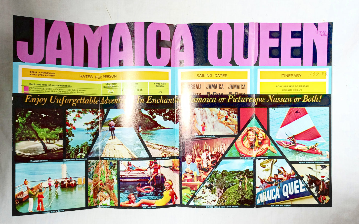 Jamaica Queen Continental Cruise Lines Nassau/Jamaica Brochure 1968 - TulipStuff