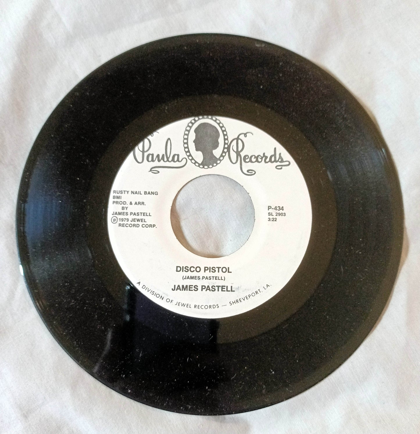 James Pastell Disco Pistol / I Can Heal 7" Vinyl 45rpm Promo 1979 - TulipStuff