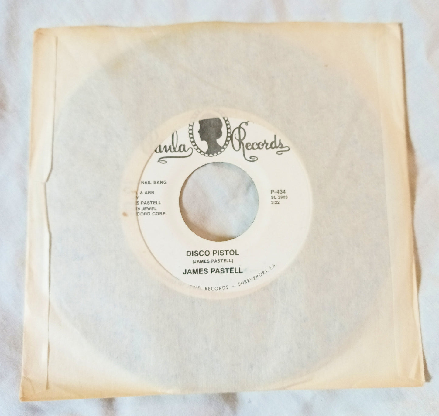 James Pastell Disco Pistol / I Can Heal 7" Vinyl 45rpm Promo 1979