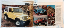Load image into Gallery viewer, Jeep 1977 Auto Show Edition Brochure CJ-7 Pickup Cherokee Renegade - TulipStuff
