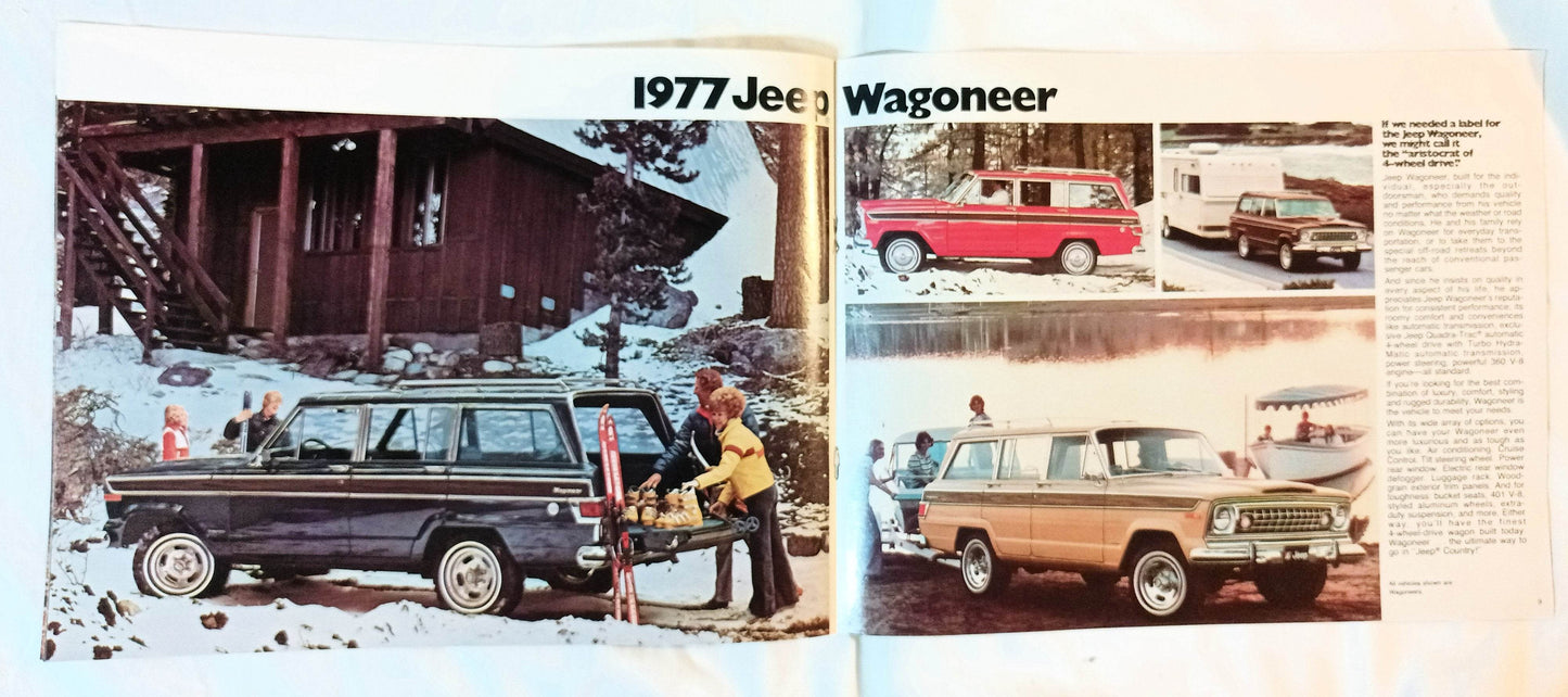 Jeep 1977 Auto Show Edition Brochure CJ-7 Pickup Cherokee Renegade - TulipStuff