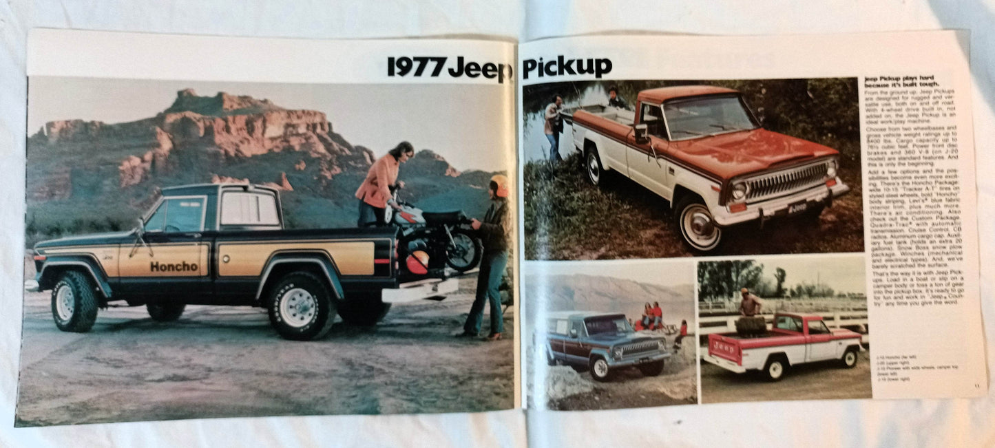 Jeep 1977 Auto Show Edition Brochure CJ-7 Pickup Cherokee Renegade - TulipStuff