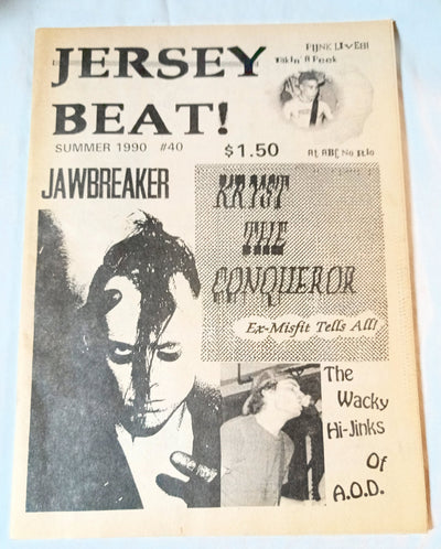 Jersey Beat #40 Summer 1990 Punk Fanzine Jawbreaker ABC No Rio A.O.D. - TulipStuff