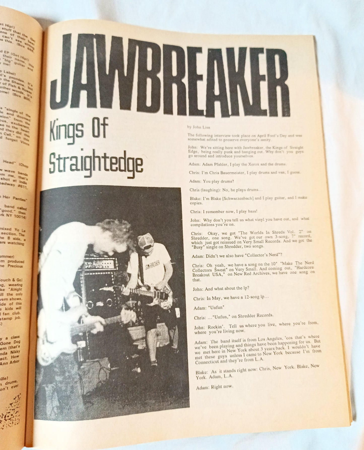 Jersey Beat #40 Summer 1990 Punk Fanzine Jawbreaker ABC No Rio A.O.D. - TulipStuff