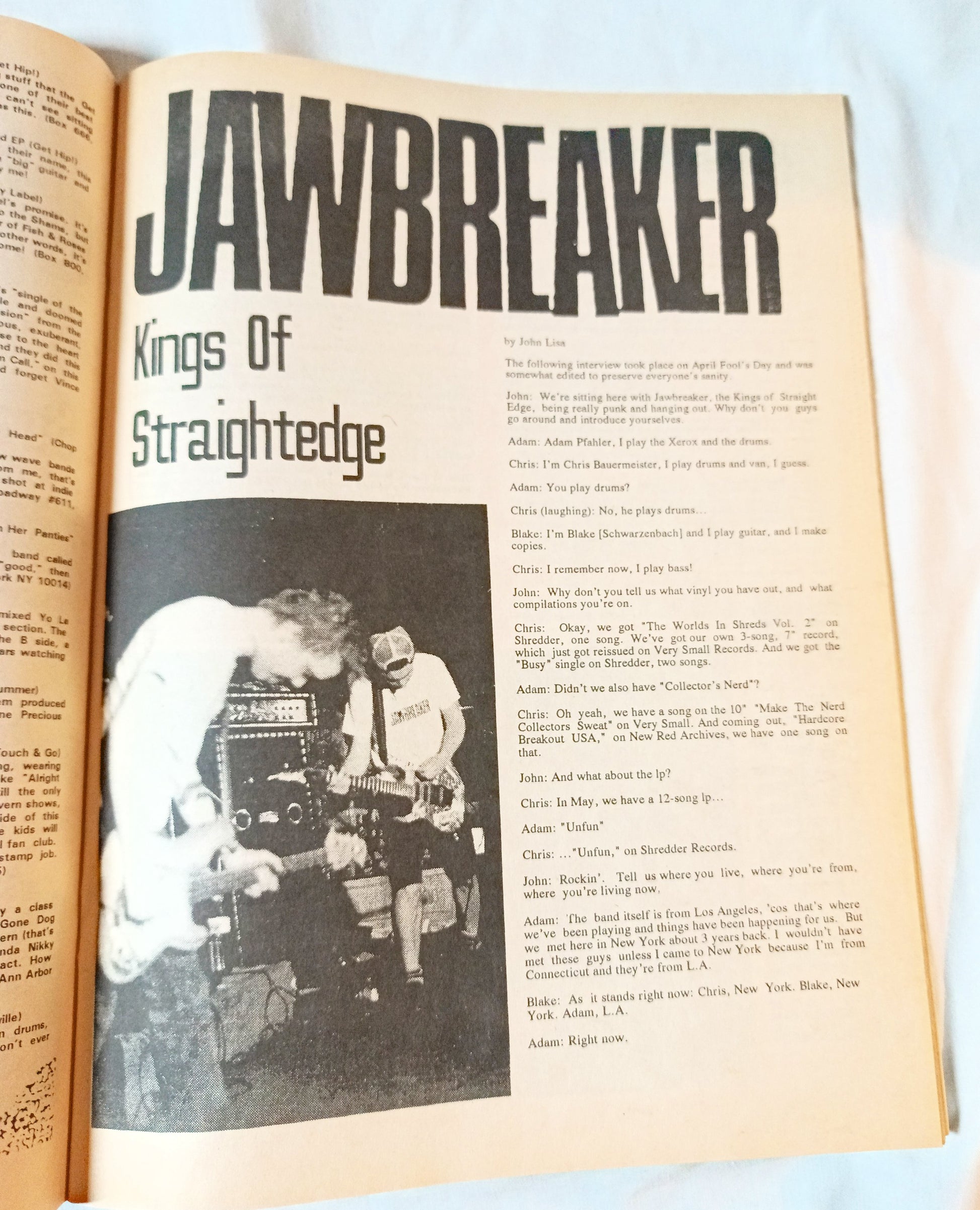 Jersey Beat #40 Summer 1990 Punk Fanzine Jawbreaker ABC No Rio A.O.D. - TulipStuff