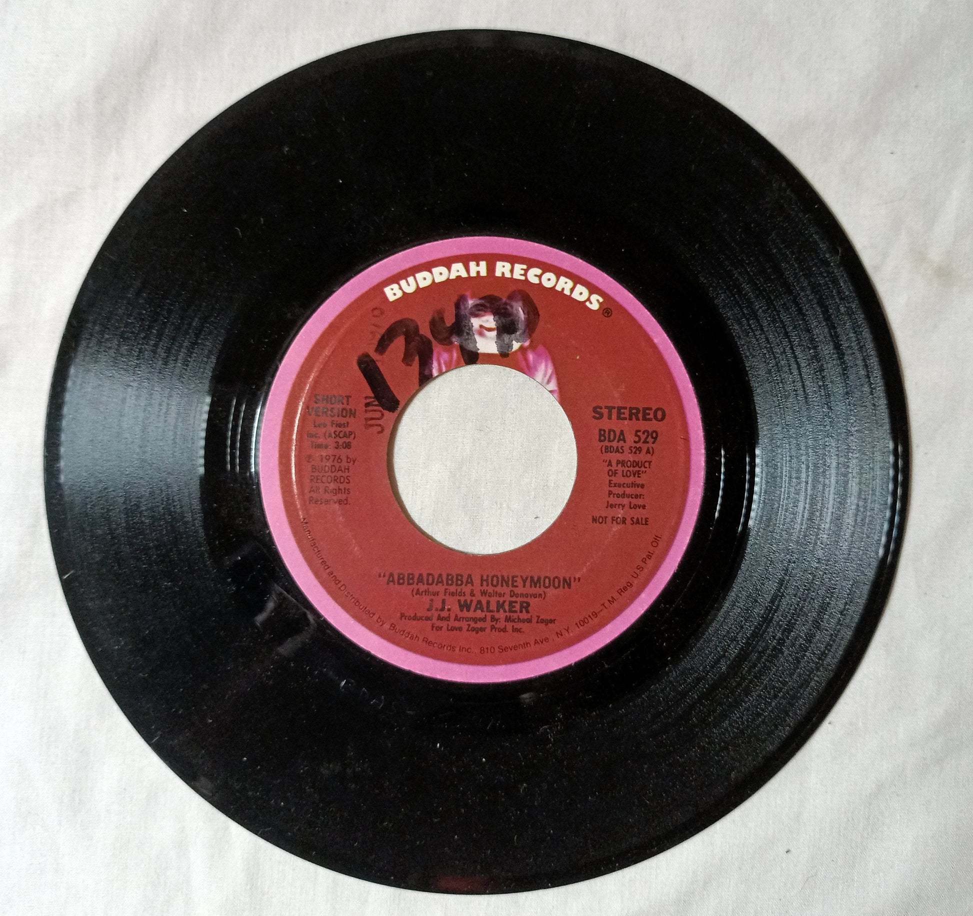 Jimmie J.J. Walker Abbadabba Honeymoon 7" Vinyl Buddah Promo 1976