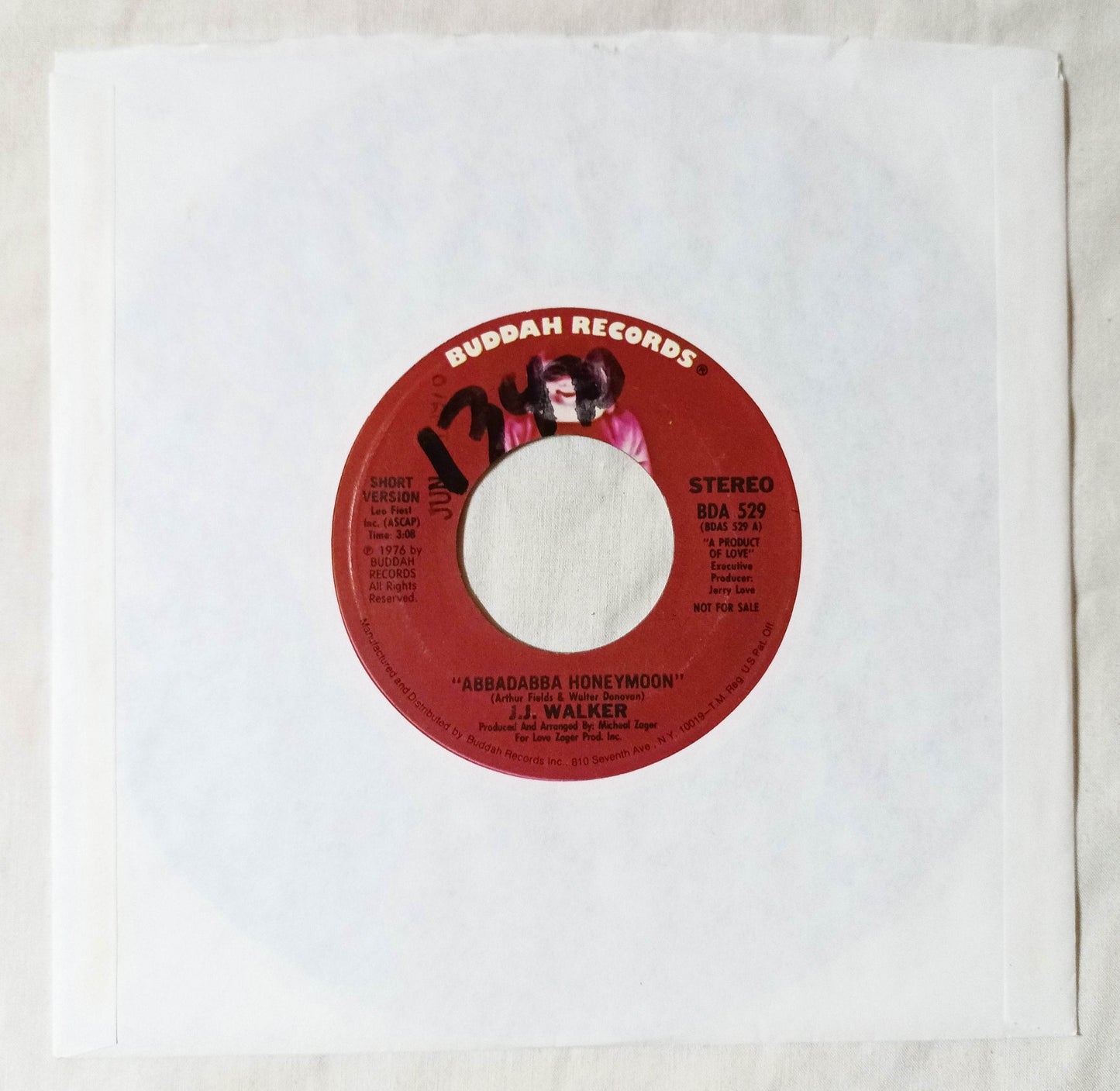 Jimmie J.J. Walker Abbadabba Honeymoon 7" Vinyl Buddah Promo 1976