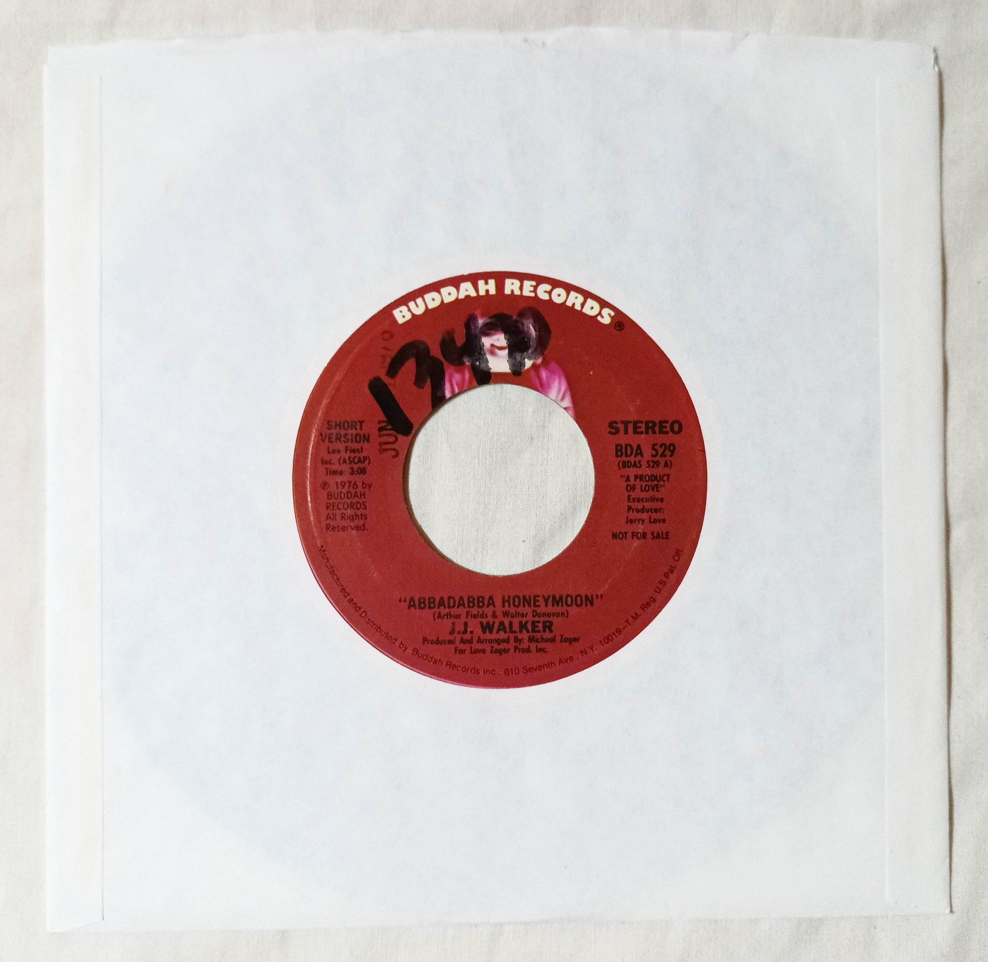 Jimmie J.J. Walker Abbadabba Honeymoon 7" Vinyl Buddah Promo 1976