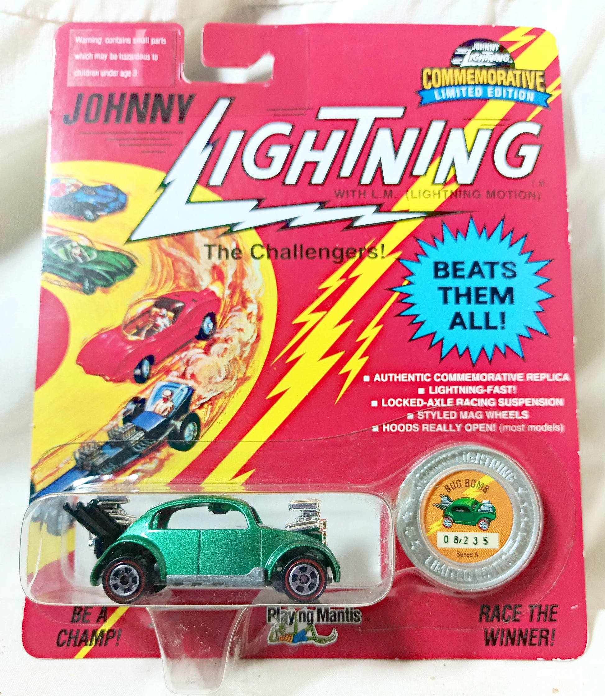 Johnny Lightning Commemorative Ltd Ed Bug Bomb 1993 Green Series A - TulipStuff