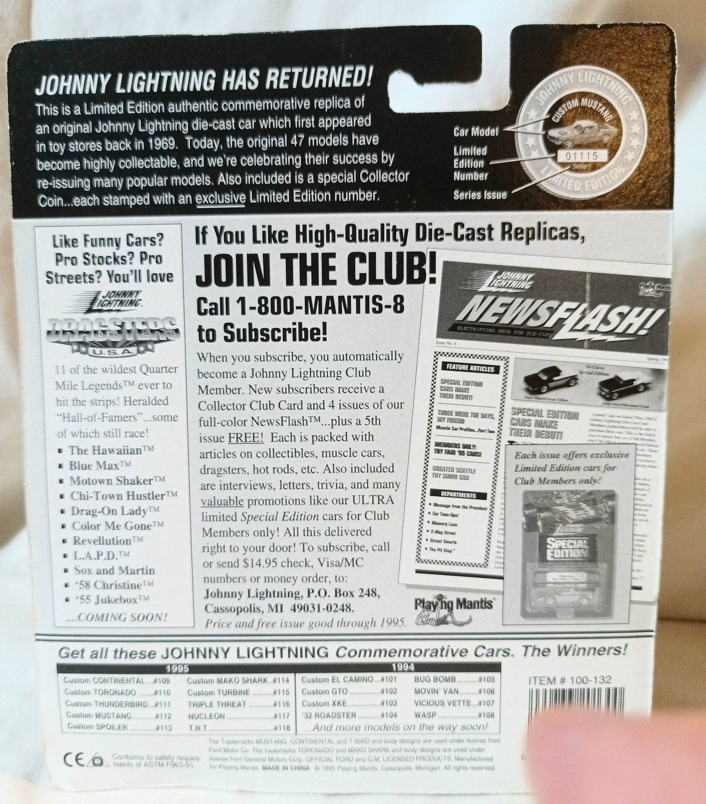 Johnny Lightning Commemorative Bug Bomb 1996 Seattle Toy Show Ltd Ed - TulipStuff