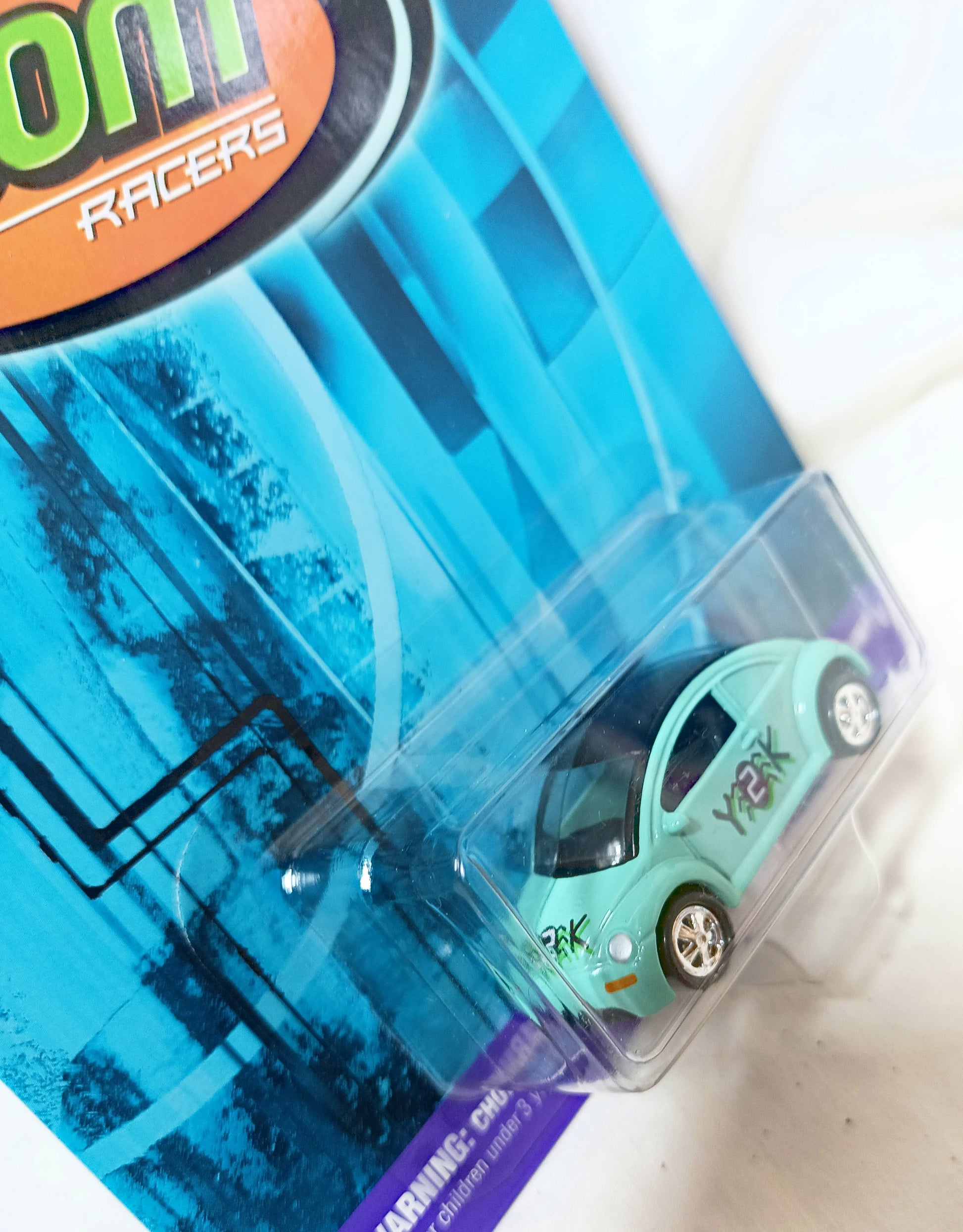 Johnny Lightning Dot Com Racers Y2K Bug VW Concept One Blue - TulipStuff