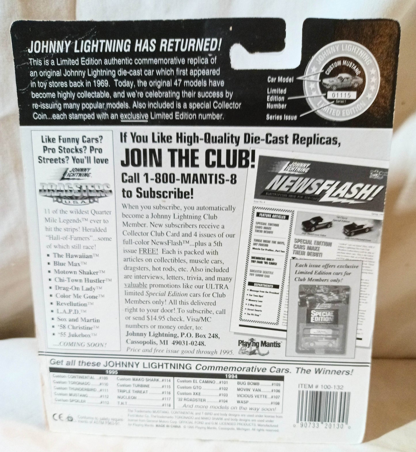 Johnny Lightning Commemorative Ltd Ed Custom GTO 1995 Seattle Toy Show - TulipStuff