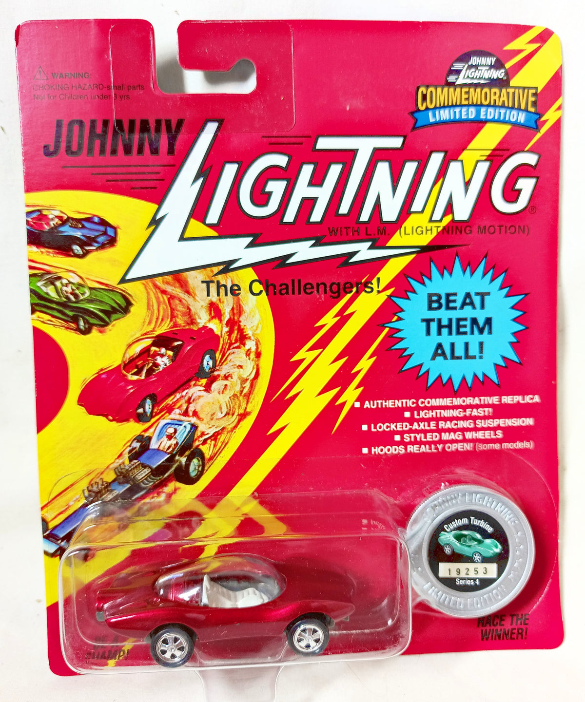 Johnny Lightning Commemorative Ltd Ed Custom Turbine Red 1995 - TulipStuff