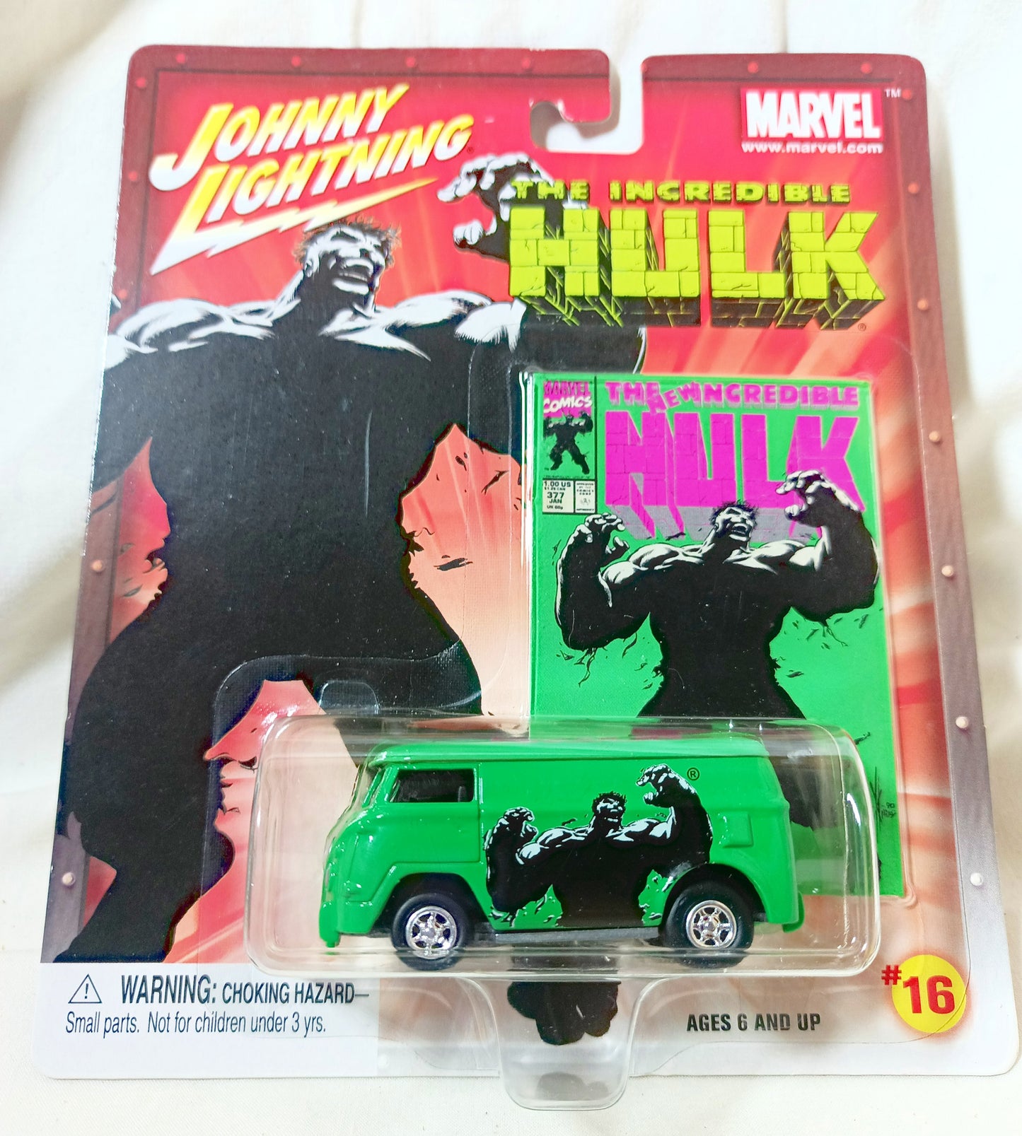 Johnny Lightning Marvel New Incredible Hulk #377 1960's VW Van - TulipStuff
