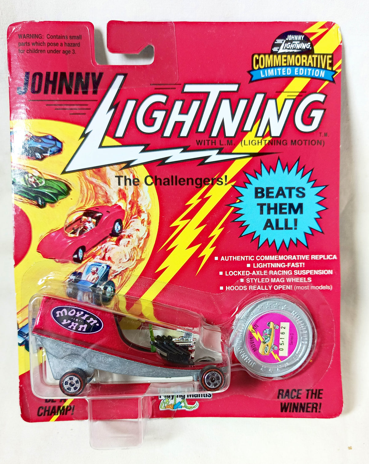 Johnny Lightning Commemorative Series D Movin' Van Red 1993 - Tulipstuff