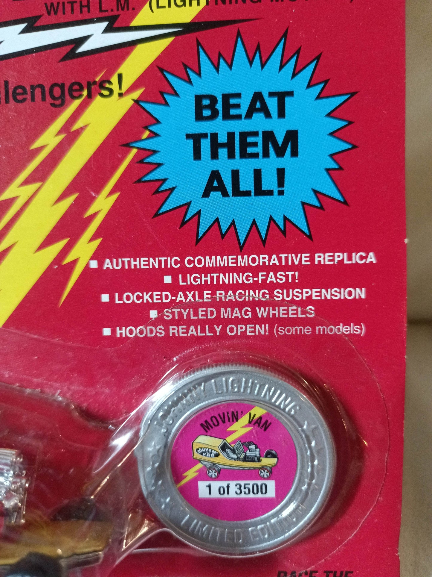 Johnny Lightning Commemorative Ltd Ed Movin Van Christmas Is For Kids '95 Gold - TulipStuff