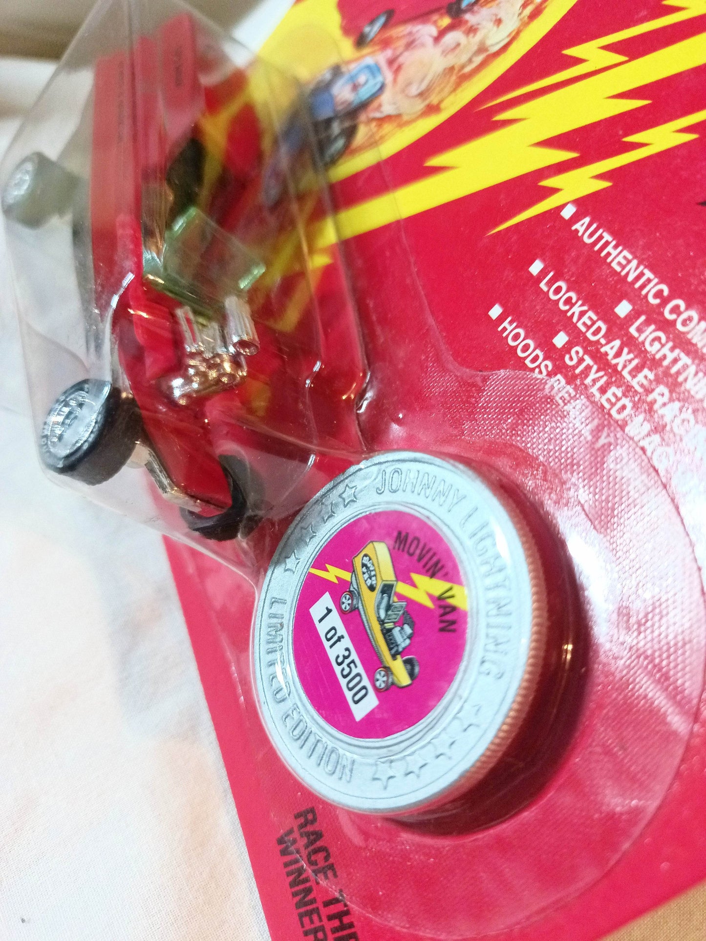 Johnny Lightning Commemorative Ltd Ed Movin Van Christmas Is For Kids '95 Red - TulipStuff