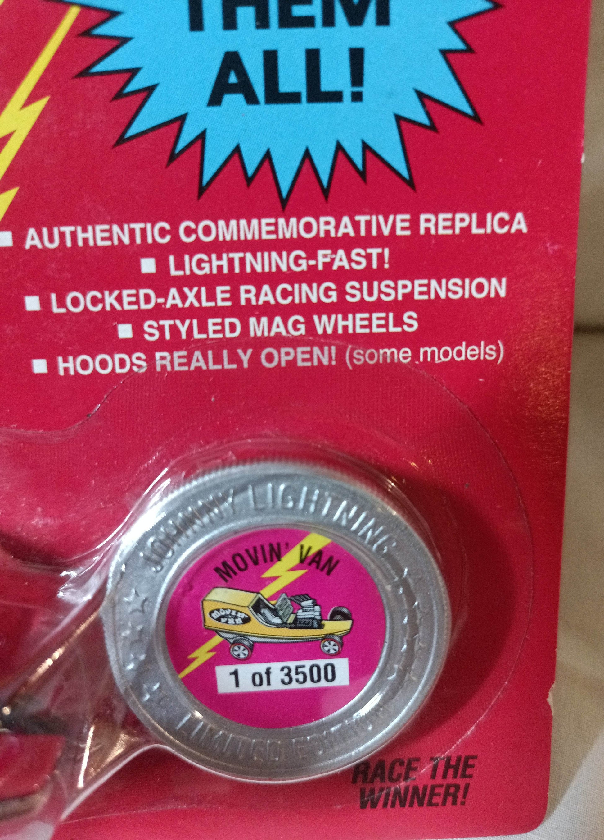 Johnny Lightning Commemorative Ltd Ed Movin Van Christmas Is For Kids '95 Red - TulipStuff