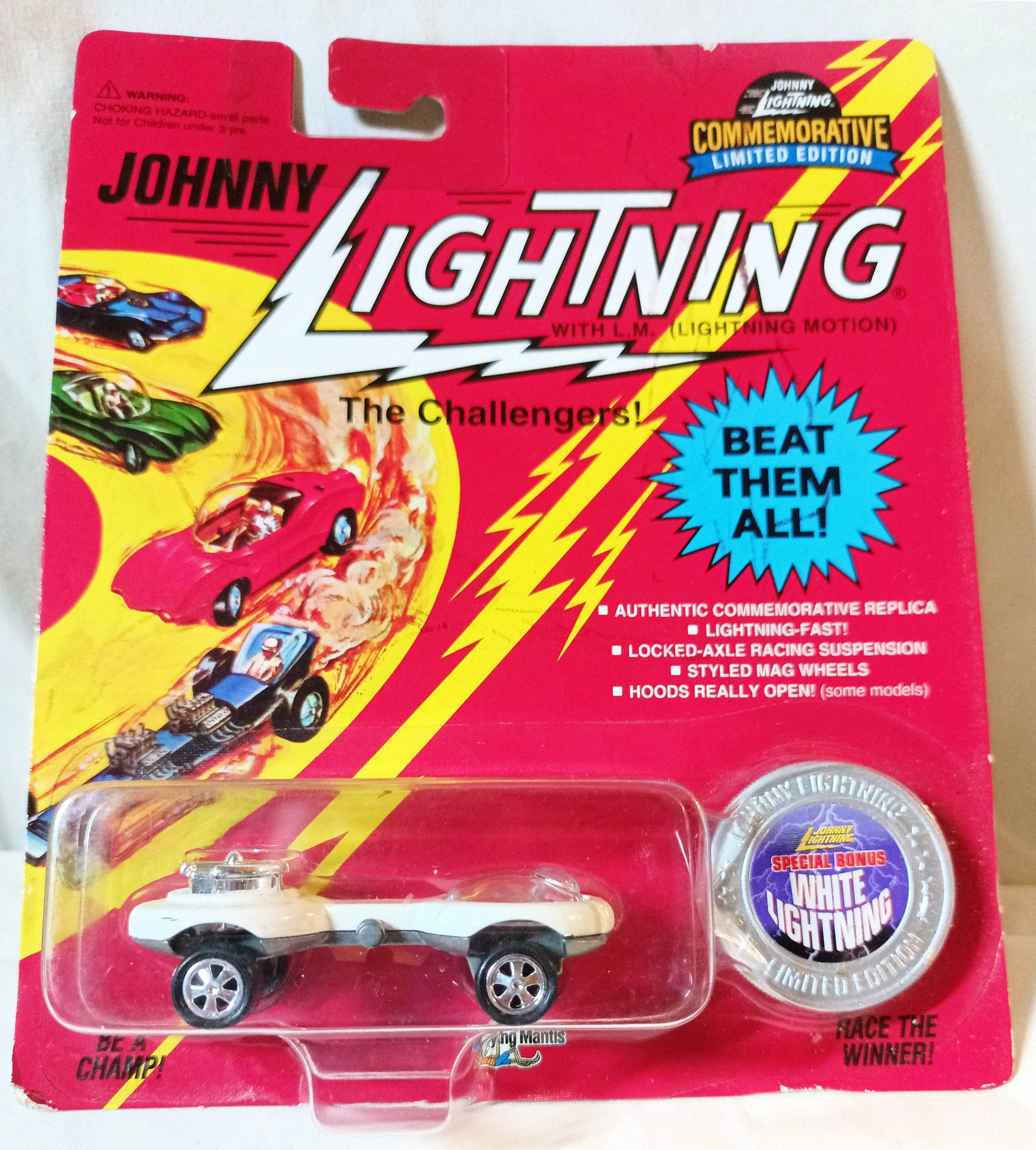 Johnny Lightning Commemorative Ltd Ed Nucleon White Lightning 1995 - TulipStuff