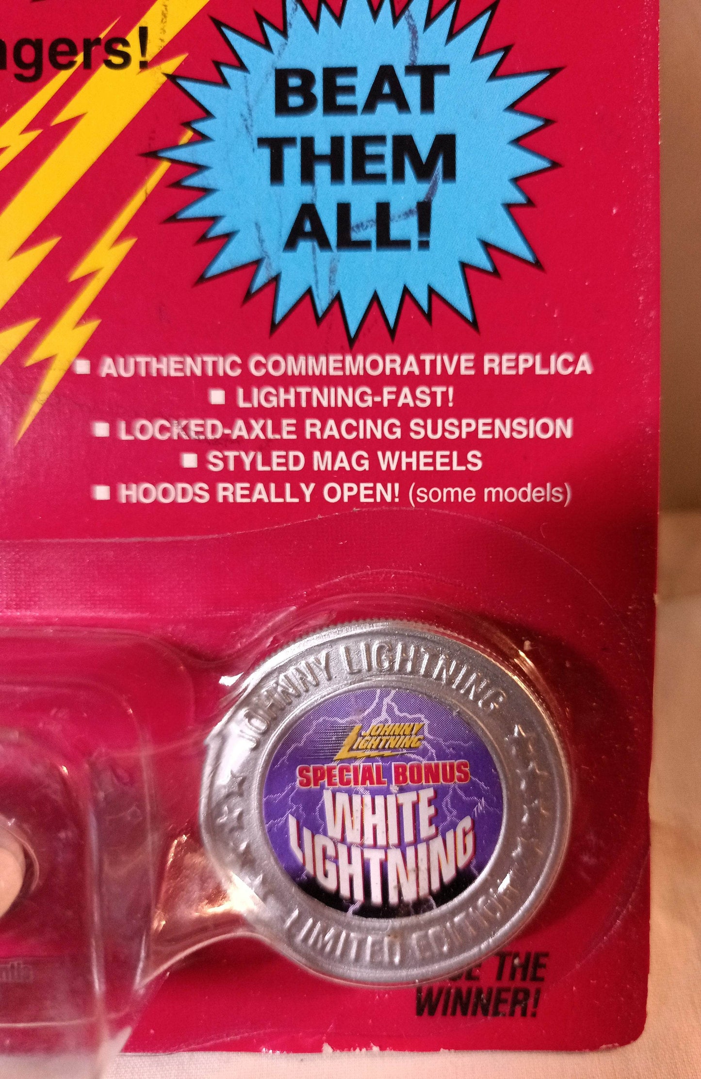 Johnny Lightning Commemorative Ltd Ed Nucleon White Lightning 1995 - TulipStuff