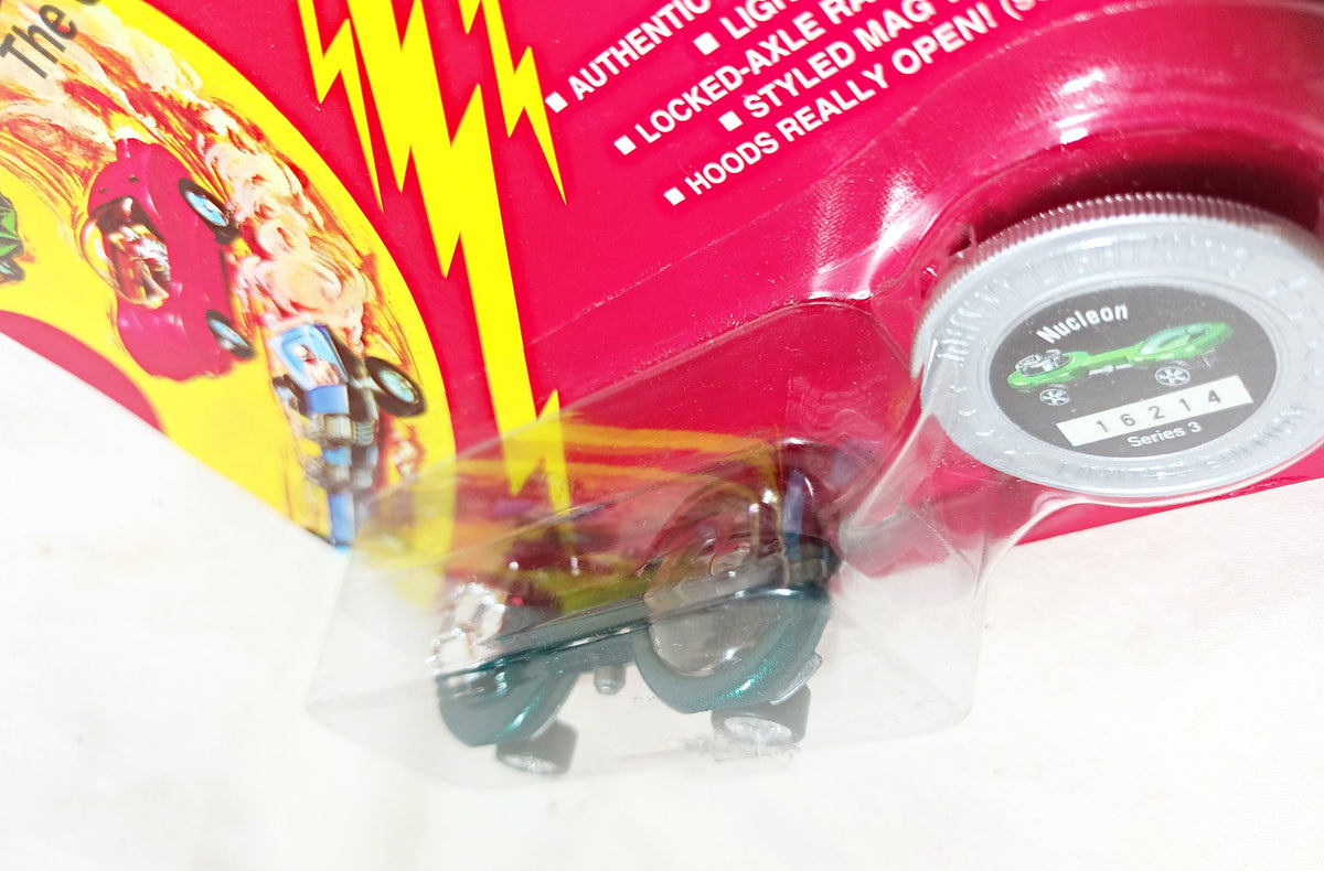 Johnny Lightning Commemorative Nucleon Spaceship Car Green 1995 - TulipStuff