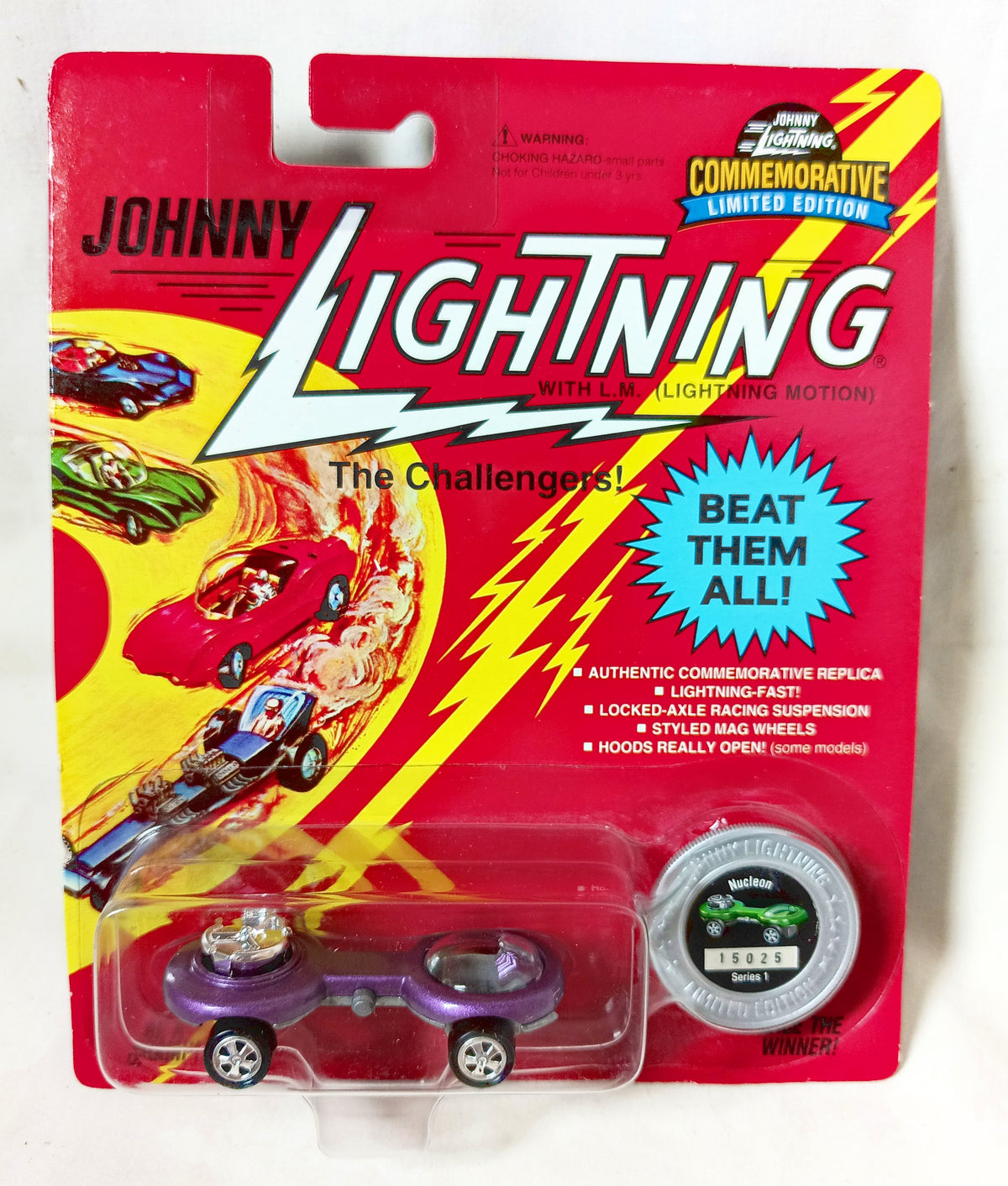Johnny Lightning Commemorative Series 1 Nucleon Spaceship Car 1995 - TulipStuff
