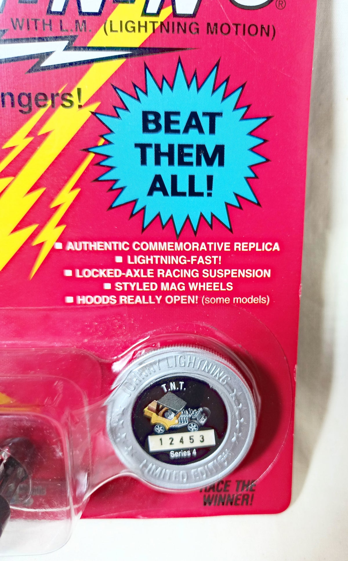 Johnny Lightning Commemorative T.N.T. Hot Rod Black Ltd Ed  1995 - TulipStuff