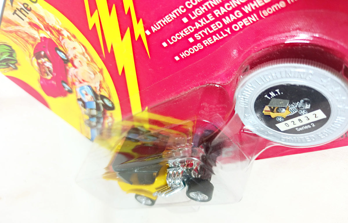 Johnny Lightning Commemorative T.N.T. Hot Rod Yellow Ltd Ed  1995 - TulipStuff