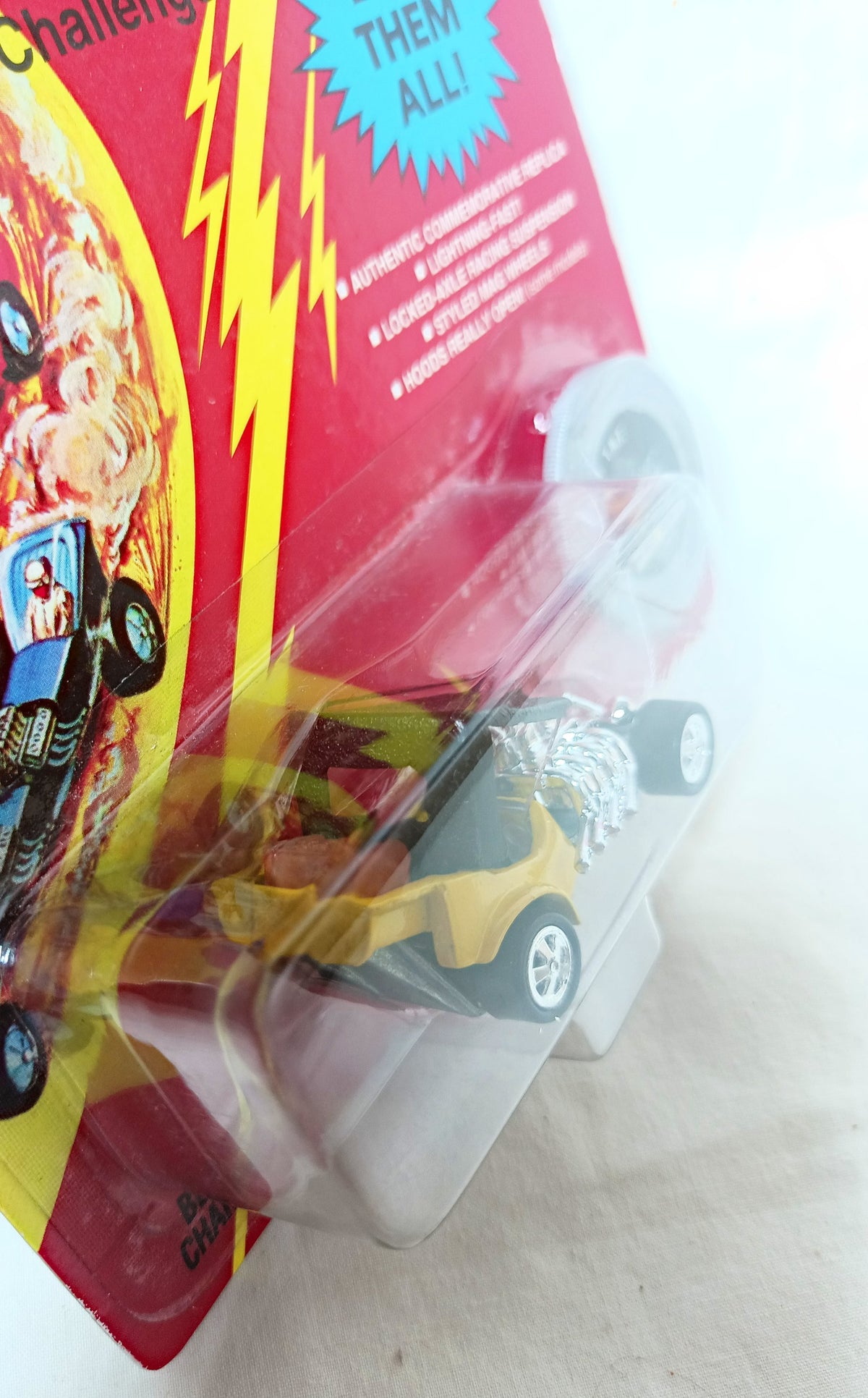 Johnny Lightning Commemorative T.N.T. Hot Rod Yellow Ltd Ed  1995 - TulipStuff