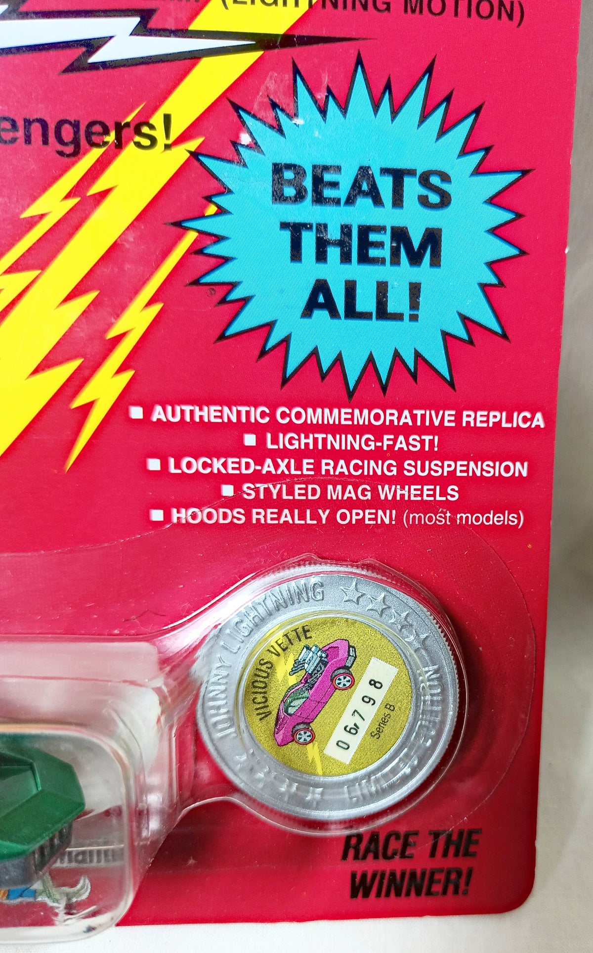 Johnny Lightning Commemorative Series B Vicious Vette Green 1993 - TulipStuff