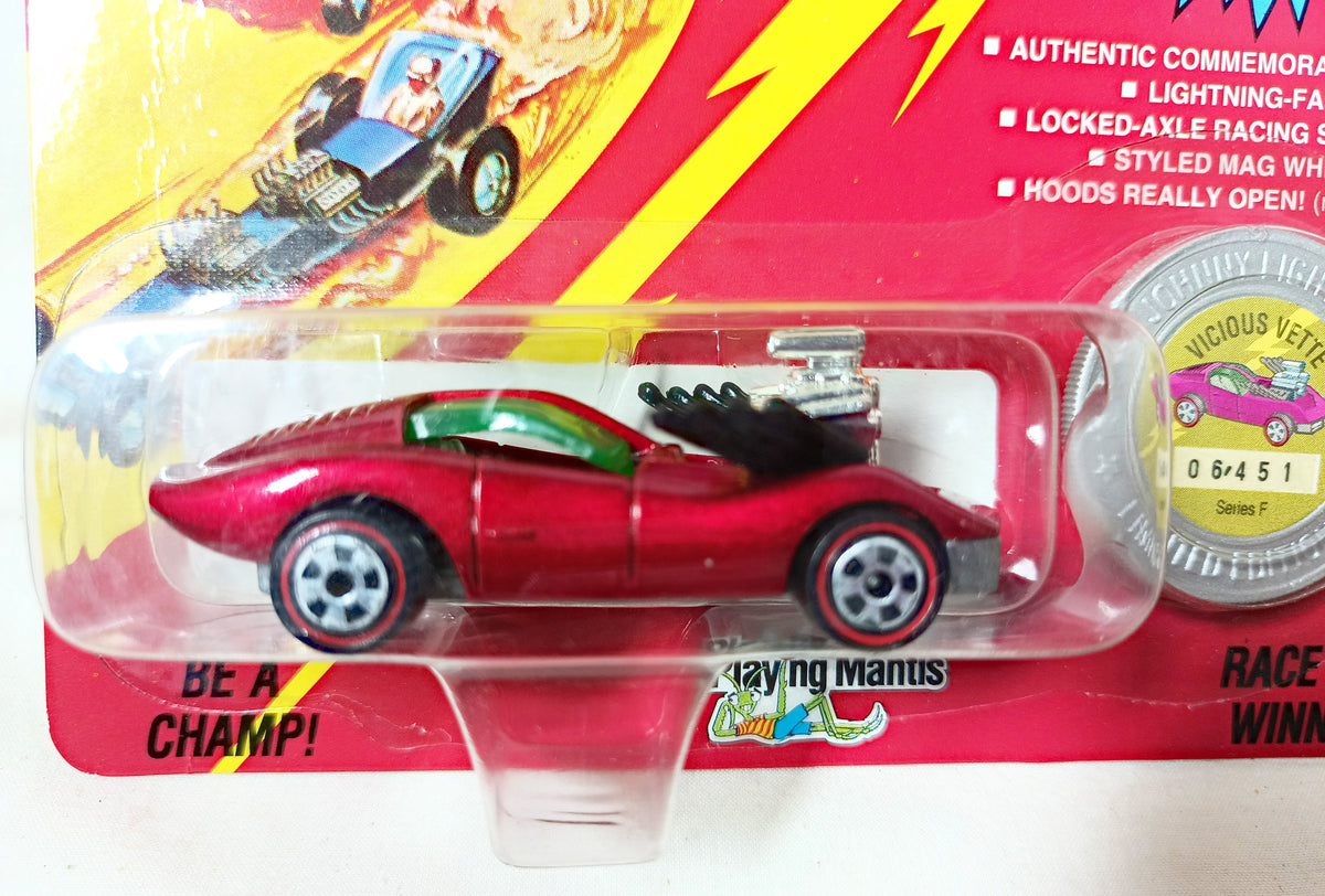Johnny Lightning Commemorative Series F Vicious Vette Red 1993 - TulipStuff