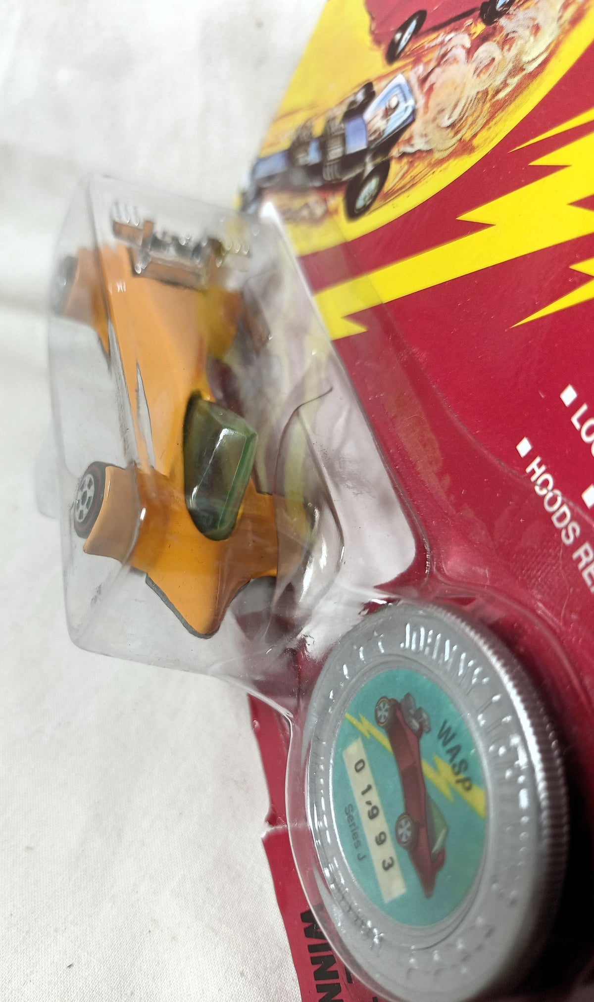 Johnny Lightning Commemorative Series J Wasp Orange 1993 - Tuliptuff
