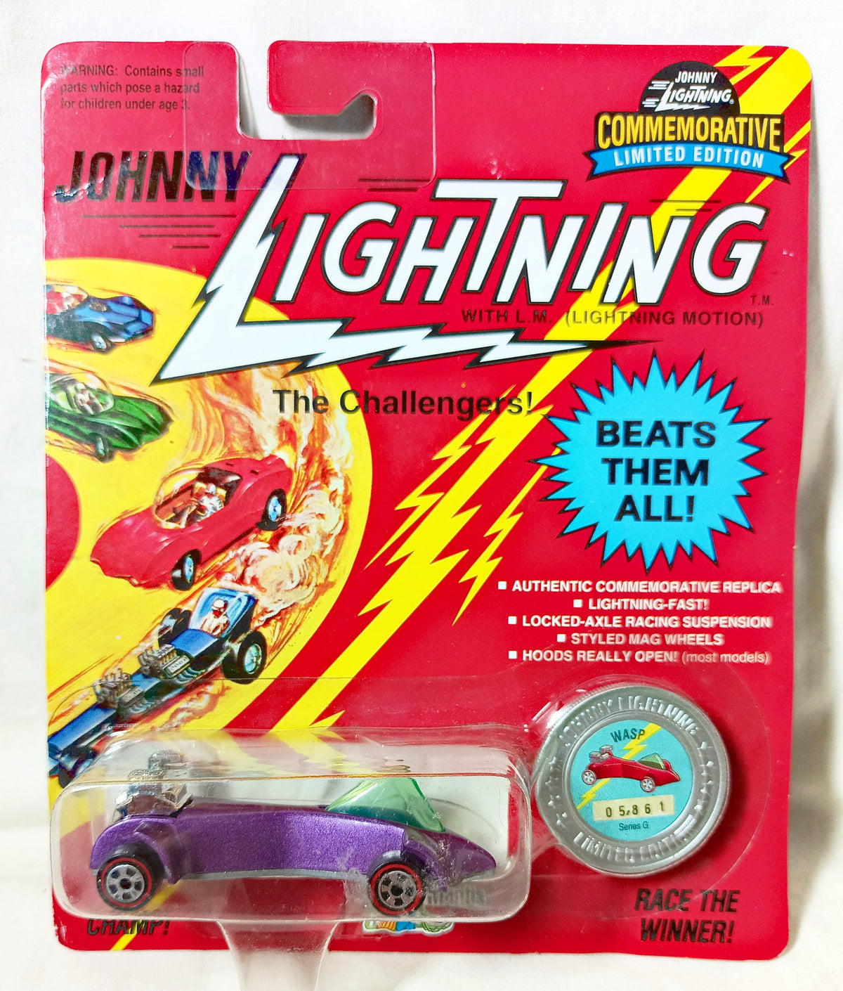 Johnny Lightning Commemorative Series G Wasp Purple 1993 - TulipStuff