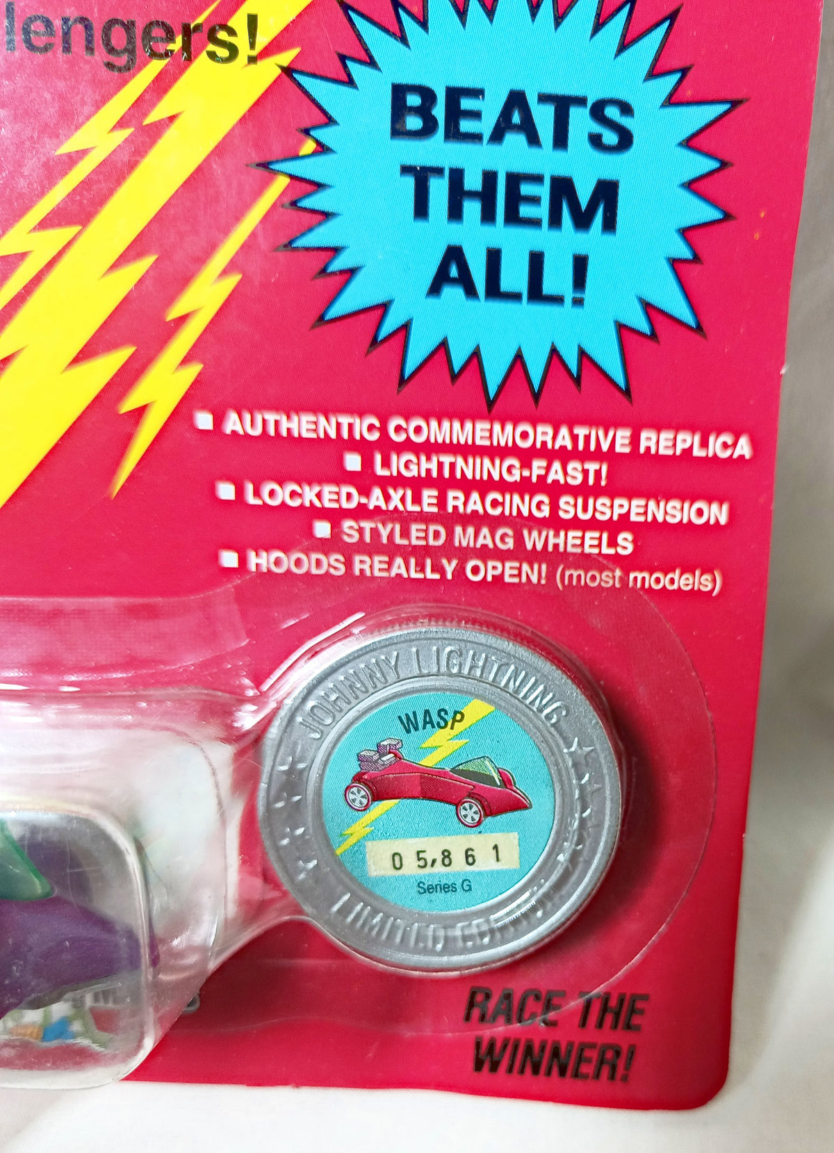 Johnny Lightning Commemorative Series G Wasp Purple 1993 - TulipStuff