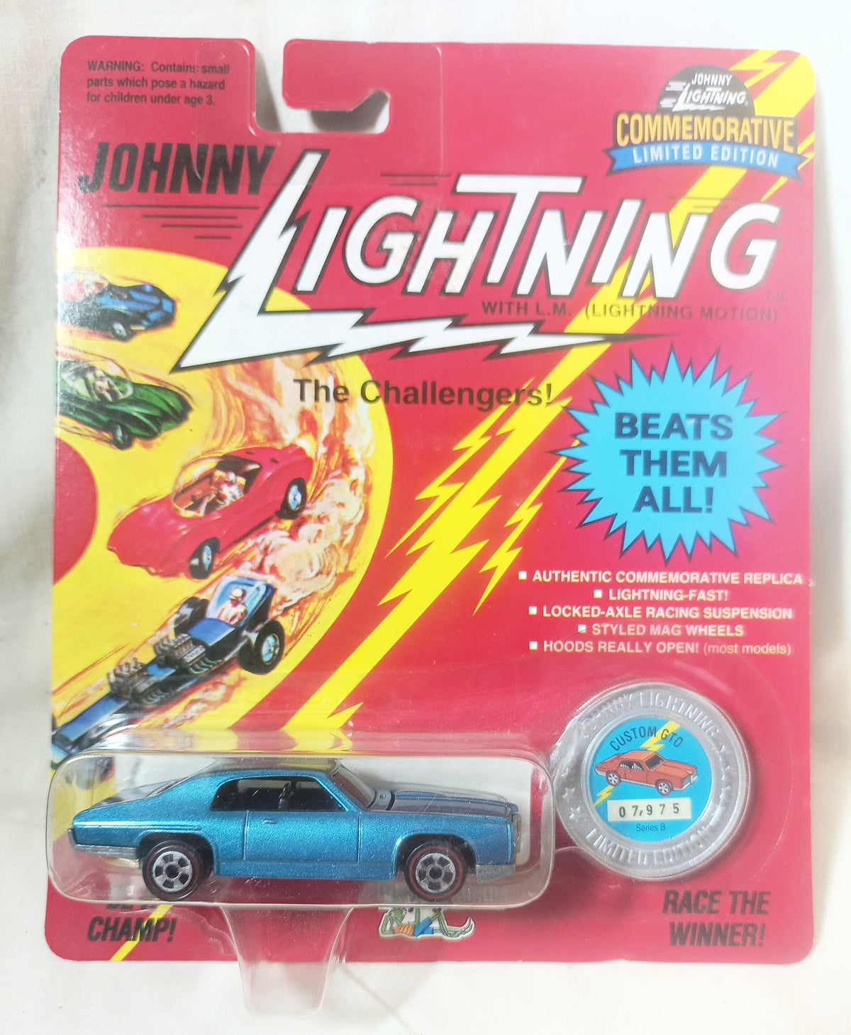 Johnny Lightning Commemorative Ltd Ed Series B Custom GTO Blue 1993 - TulipStuff