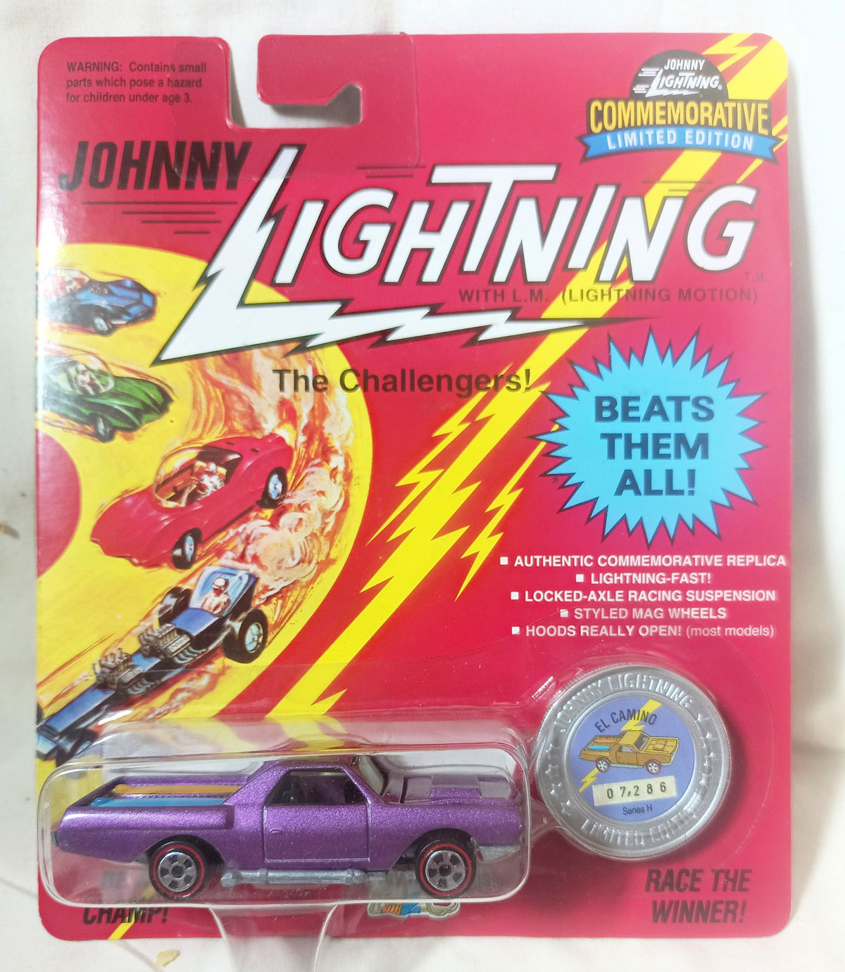 Johnny Lightning Commemorative Series H El Camino Purple 1993 - TulipStuff