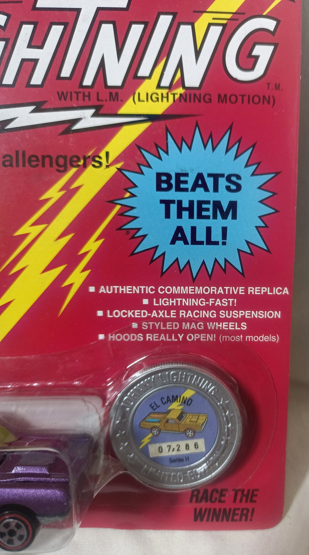 Johnny Lightning Commemorative Series H El Camino Purple 1993 - TulipStuff