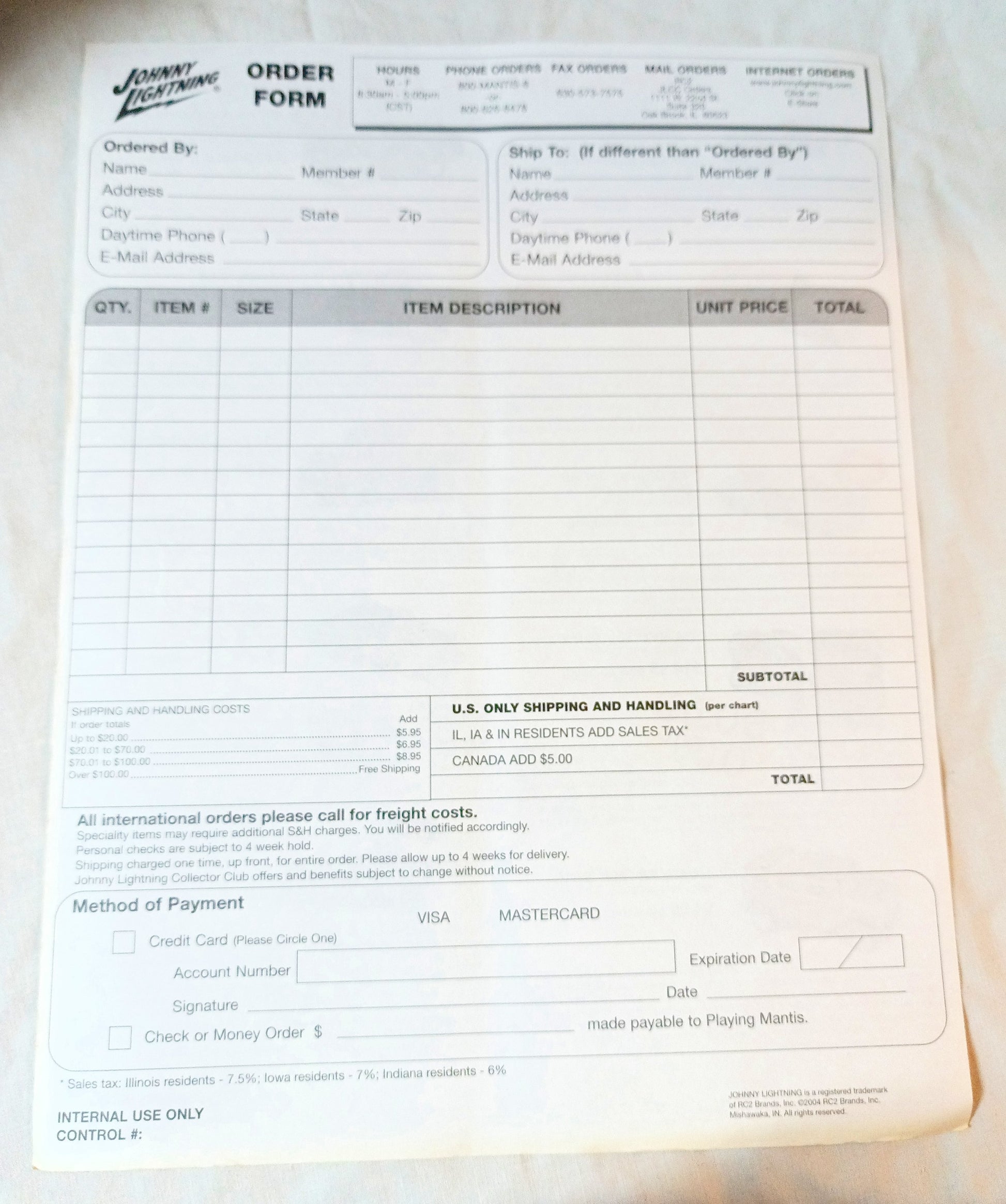 Johnny Lightning Newsflash Diecast Newsletter Issue #41 Summer 2004 - TulipStuff