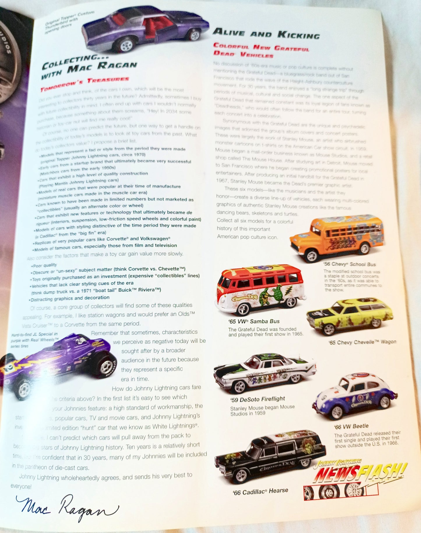 Johnny Lightning Newsflash Diecast Newsletter Issue #41 Summer 2004 - TulipStuff