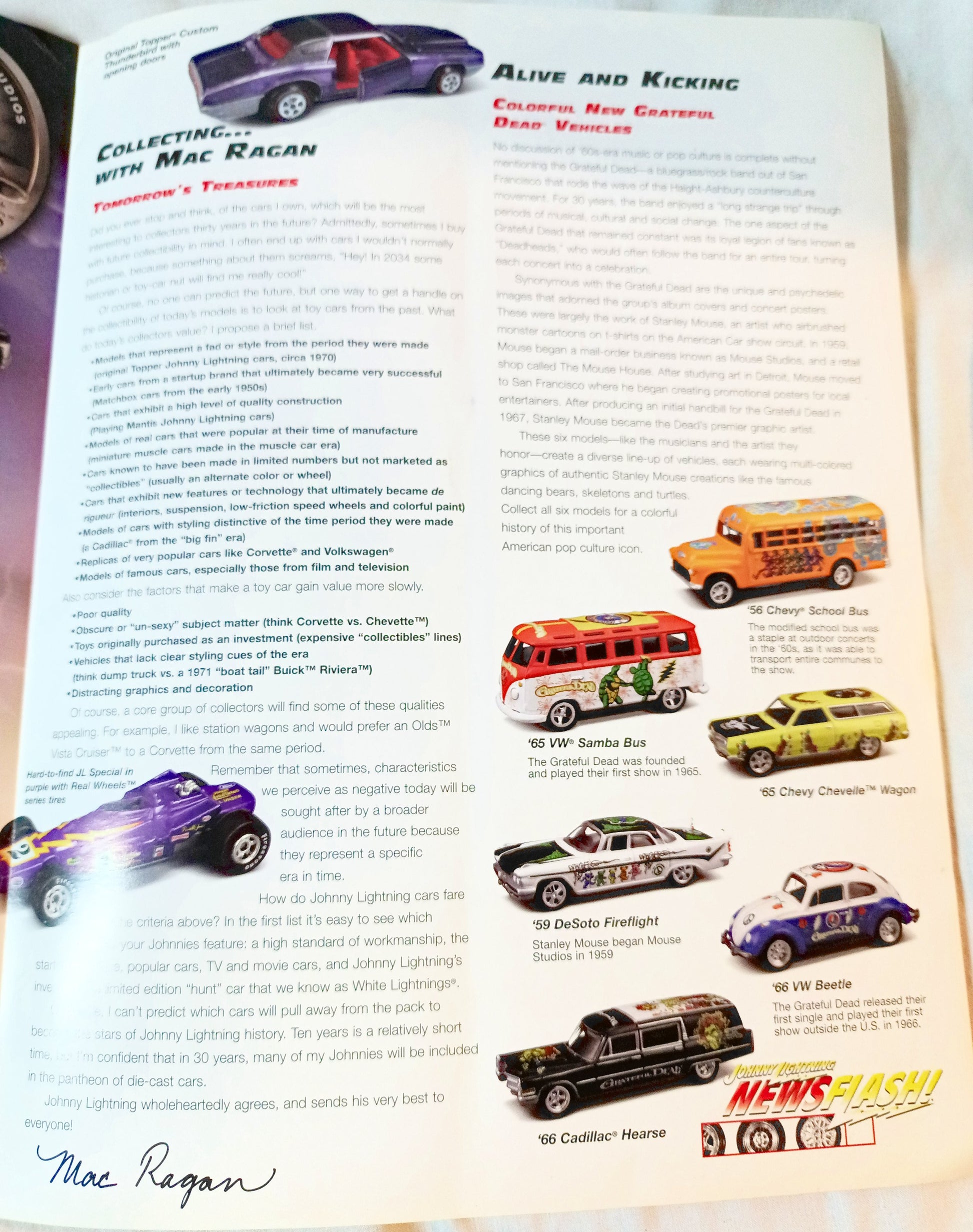 Johnny Lightning Newsflash Diecast Newsletter Issue #41 Summer 2004 - TulipStuff